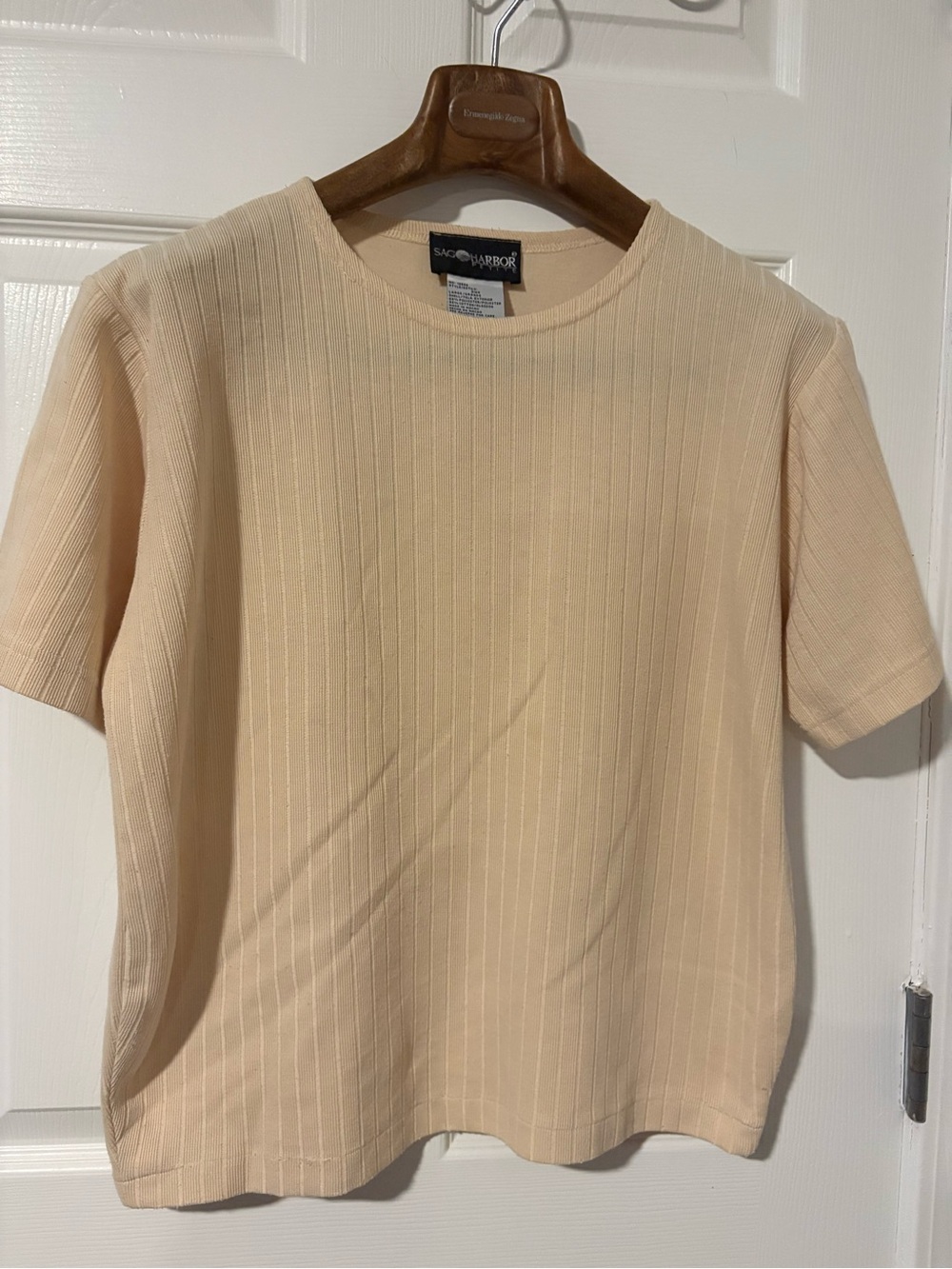 Arbor Cream Short Sleeve Ribbed Tee
